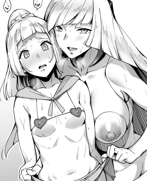 lillie and lusamine (pokemon and 1 more) drawn by sugarbeat