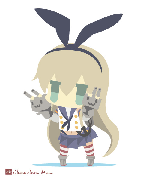 shimakaze and rensouhou-chan (kantai collection) drawn by chameleon_man_(three)