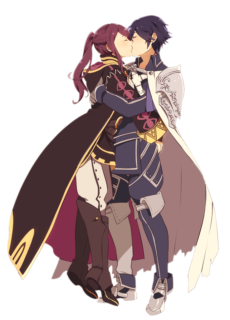 female robin and chrom (fire emblem and 1 more) drawn by ai-wa
