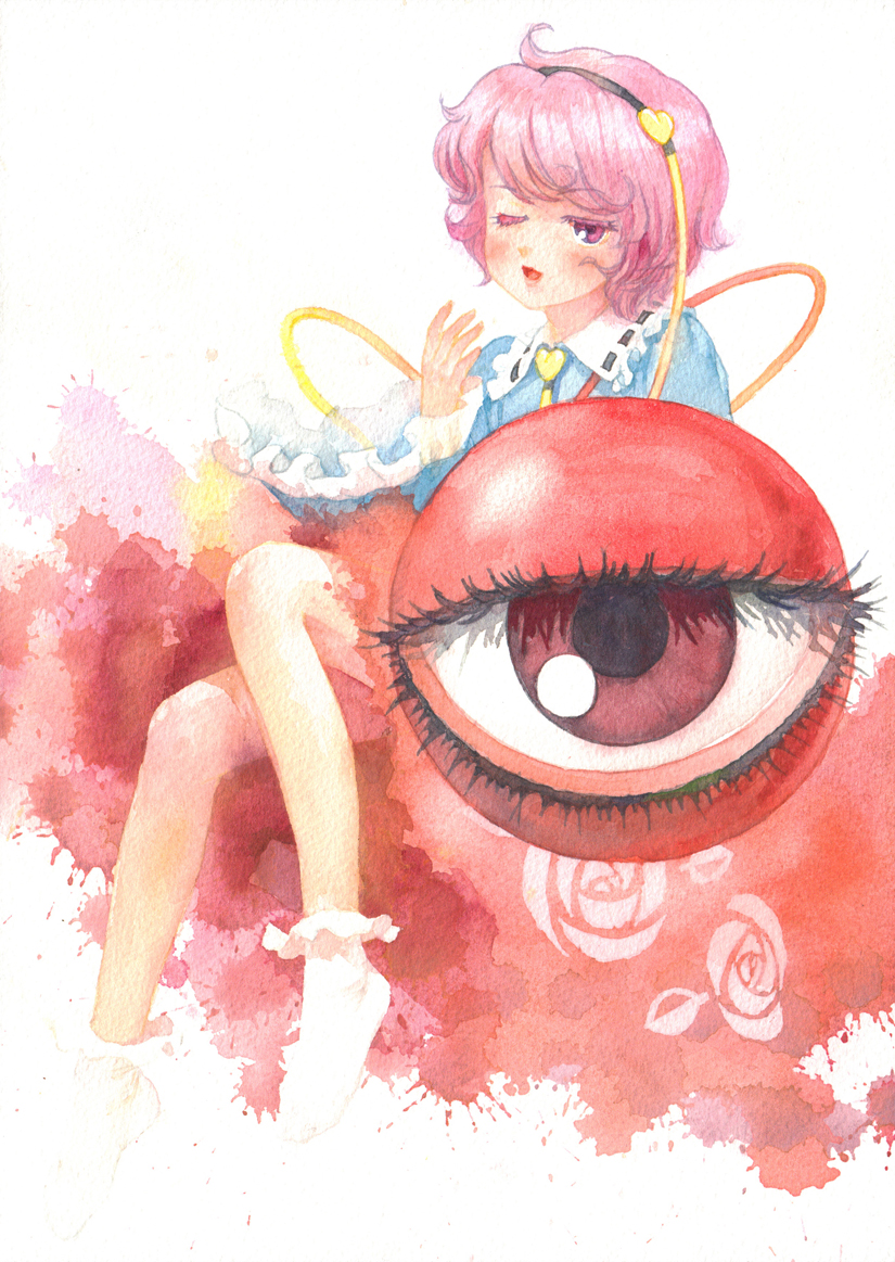 komeiji satori (touhou) drawn by misawa_hiroshi