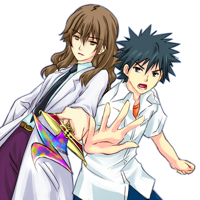 kamijou touma, kiyama harumi, and tanaka atsuko (fate and 3 more) drawn by piku