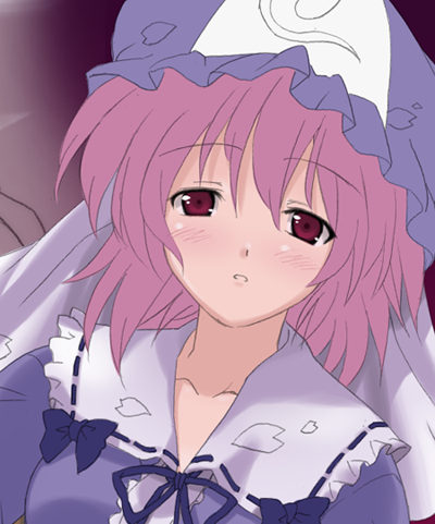 saigyouji yuyuko (touhou) drawn by r-type_nirvana and souryuu_(double_dragon)