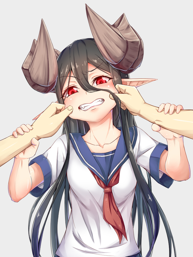 horned girl (original) drawn by dream_demon