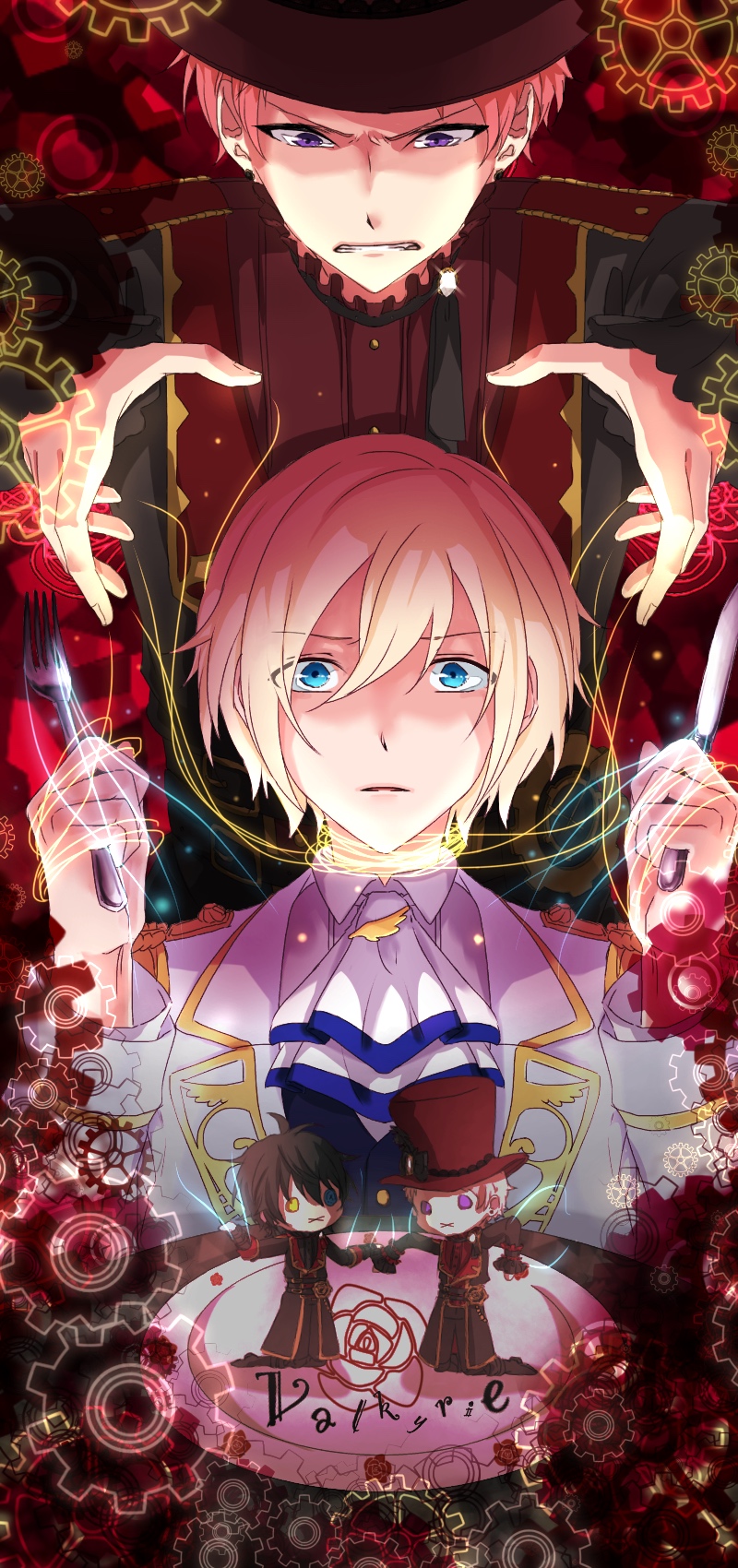 kagehira mika, itsuki shu, and tenshouin eichi (ensemble stars!) drawn by akuterasu