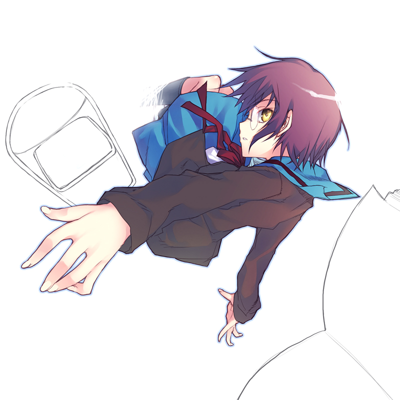 nagato yuki (suzumiya haruhi no yuuutsu) drawn by akari_maki