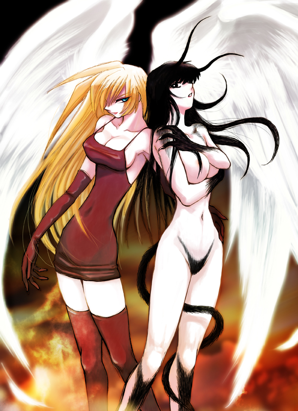 devil lady, fudou jun, and asuka lan (devilman and 1 more) drawn by hisoka_m