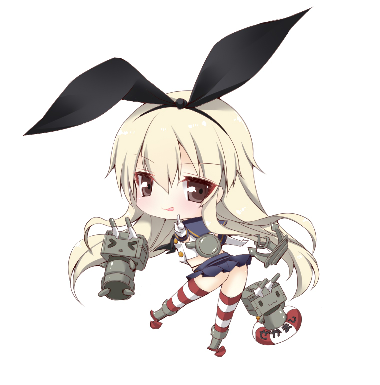 shimakaze and rensouhou-chan (kantai collection) drawn by yuncha