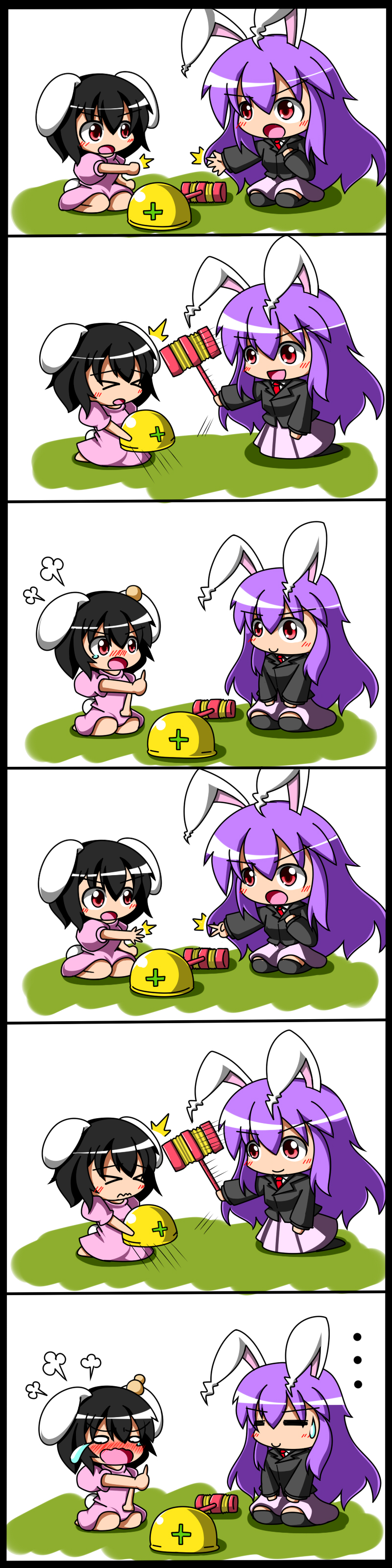 reisen udongein inaba and inaba tewi (touhou) drawn by feiton