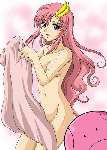 haro and lacus clyne (gundam and 2 more) drawn by hanzou