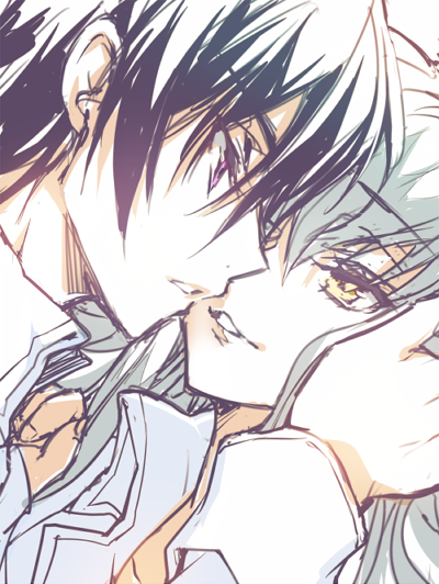 c.c. and lelouch vi britannia (code geass) drawn by creayus