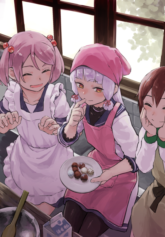 murakumo, sazanami, and mutsuki (kantai collection) drawn by nathaniel_pennel