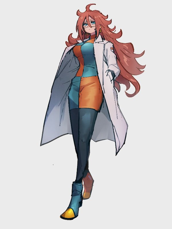 android 21 (dragon ball and 1 more) drawn by kemachiku