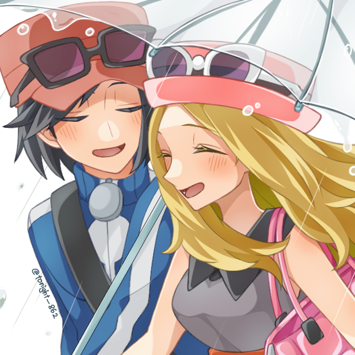 serena and calem (pokemon and 1 more) drawn by rain_(tonight_862)