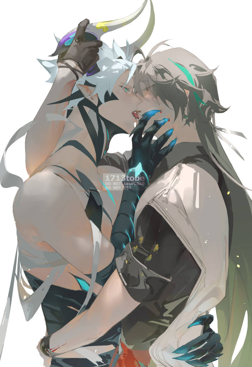 kevin kaslana and su (honkai and 1 more) drawn by 1713tobe