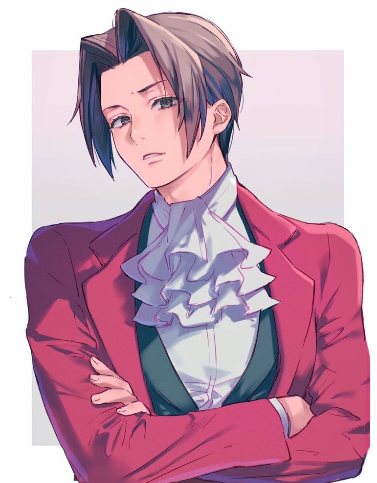 miles edgeworth (ace attorney) drawn by nekoyashiki_pushio