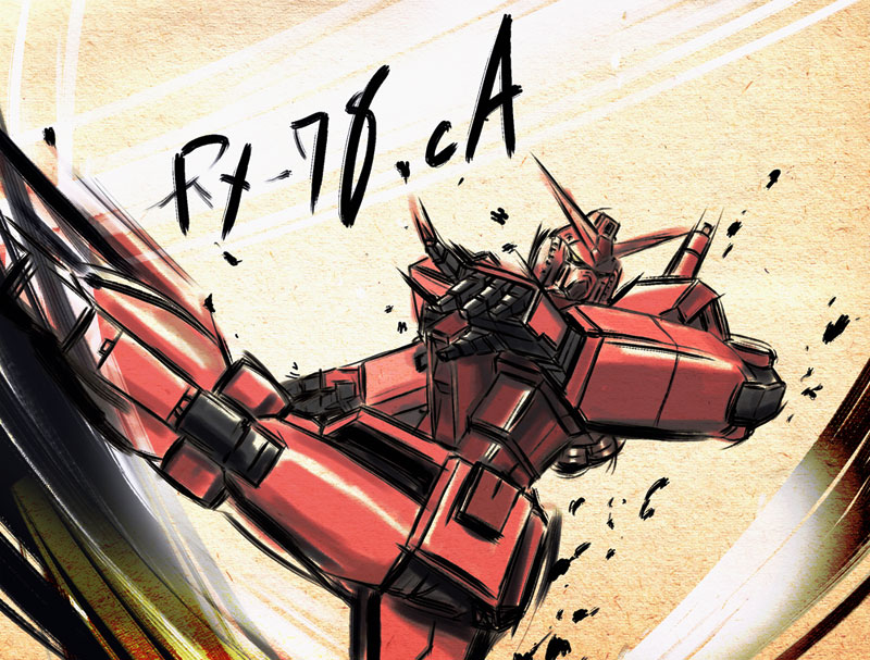 rx-78-2 gundam casval custom (gundam and 1 more) drawn by twinbell
