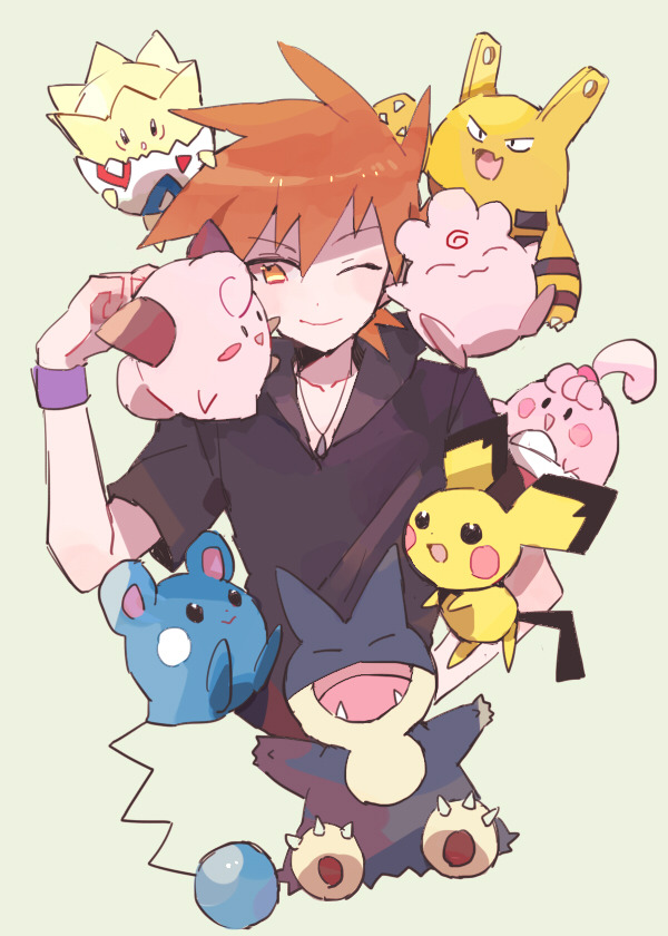 blue oak, pichu, togepi, munchlax, cleffa, and 4 more (pokemon and 1 more) drawn by smcms-m