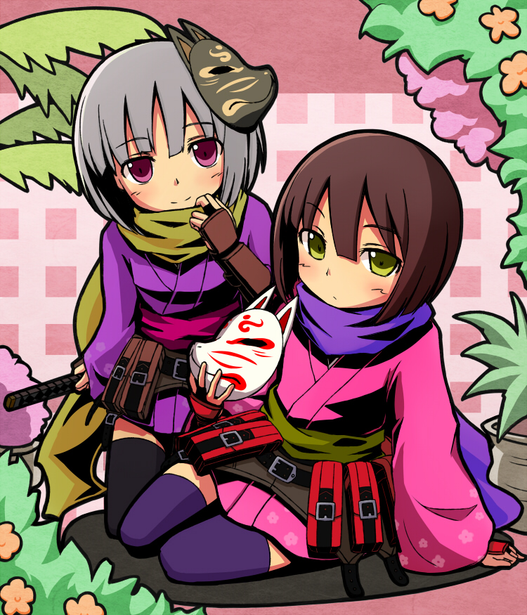 shinobi and shinobi 4 (sekaiju no meikyuu and 1 more) drawn by negija