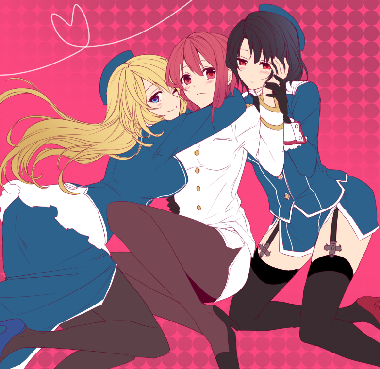 atago, female admiral, takao, and admiral minami kazusa (kantai collection) drawn by nagomi_(mokatitk)