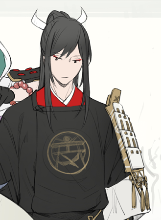 iwatooshi and tarou tachi (touken ranbu) drawn by suda_ayaka