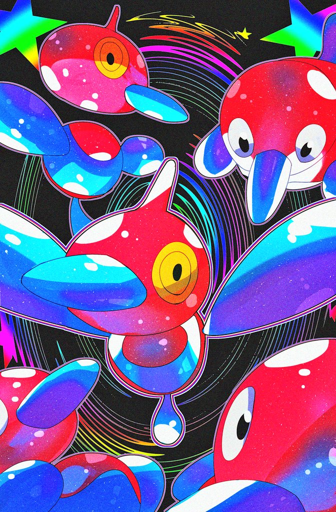 porygon-z and porygon2 (pokemon) drawn by zeroartwo