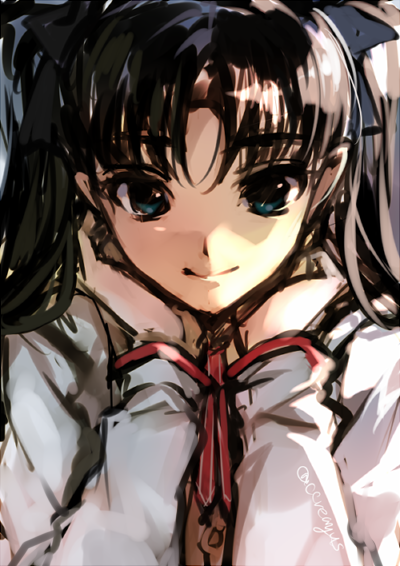 tohsaka rin (fate and 1 more) drawn by creayus