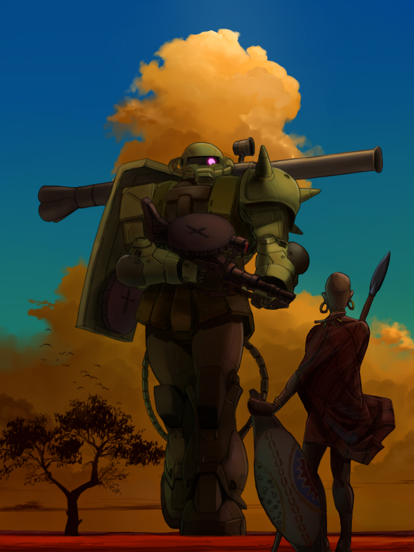 zaku (gundam and 1 more) drawn by inui_(jt1116)