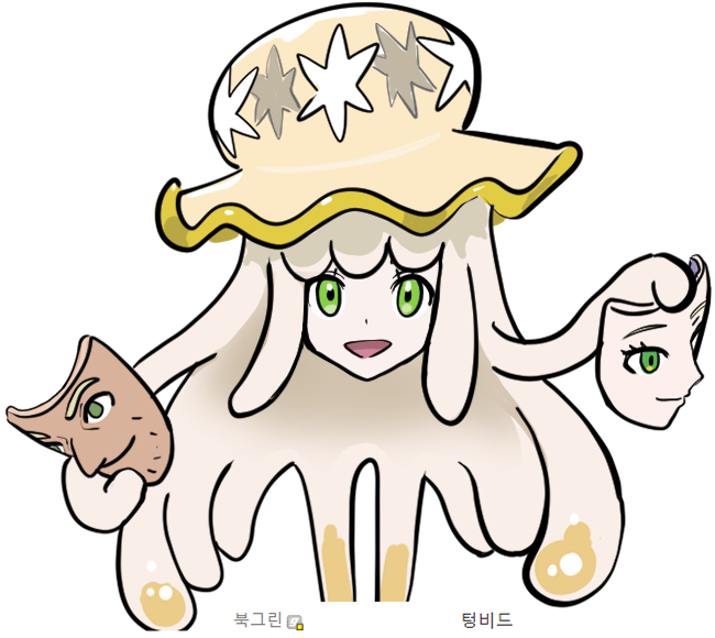 lusamine, nihilego, lillie, and mohn (pokemon and 1 more) drawn by gigobyte350