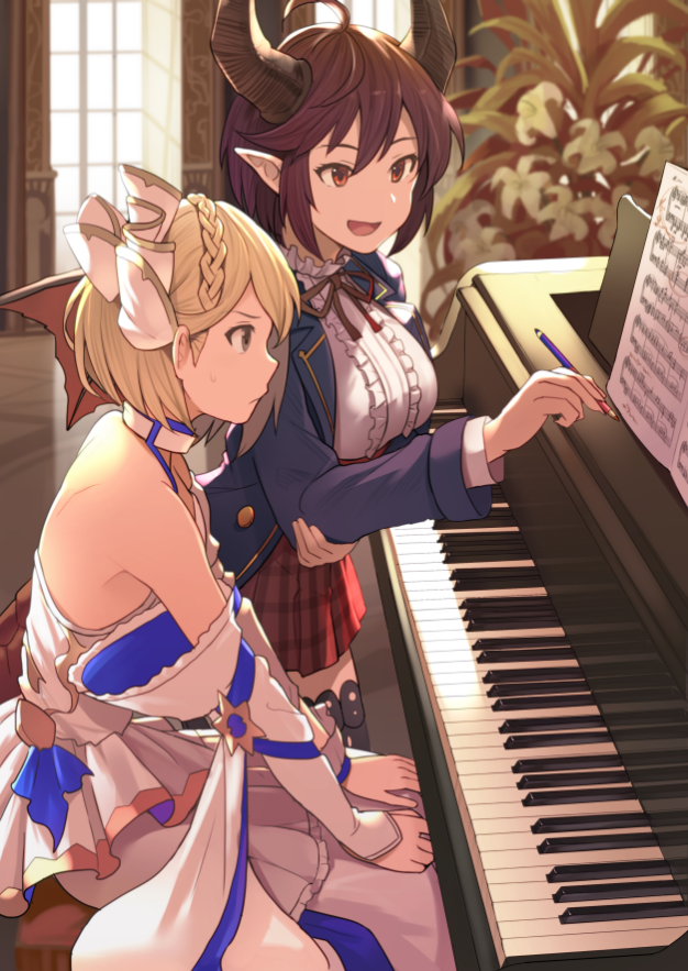djeeta and grea (granblue fantasy and 1 more) drawn by hinami_(hinatamizu)
