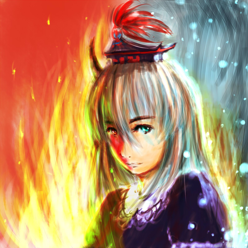 kamishirasawa keine and ex-keine (touhou) drawn by daro