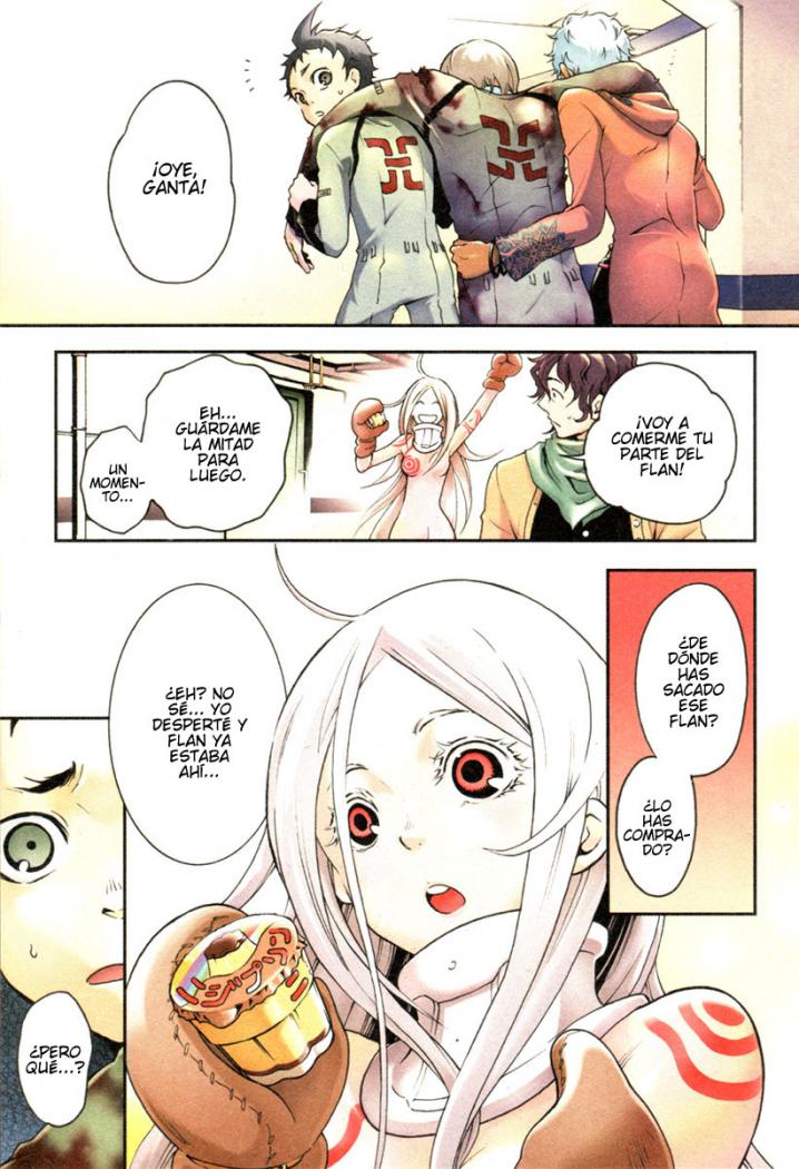 shiro, igarashi ganta, koshio karako, takami you, and kengamine nagi (deadman wonderland) drawn by kondou_kazuma