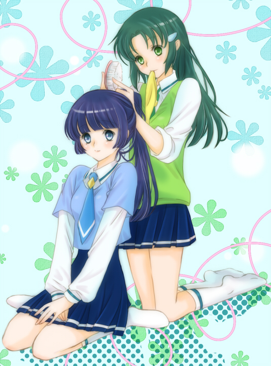 midorikawa nao and aoki reika (precure and 1 more) drawn by marocha