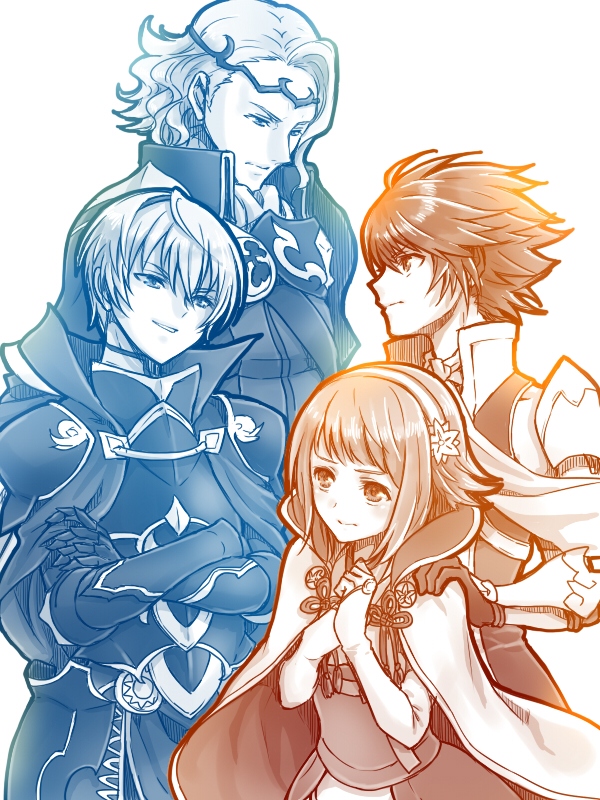 sakura, leo, xander, and hinoka (fire emblem and 1 more) drawn by hanasaki_komugi
