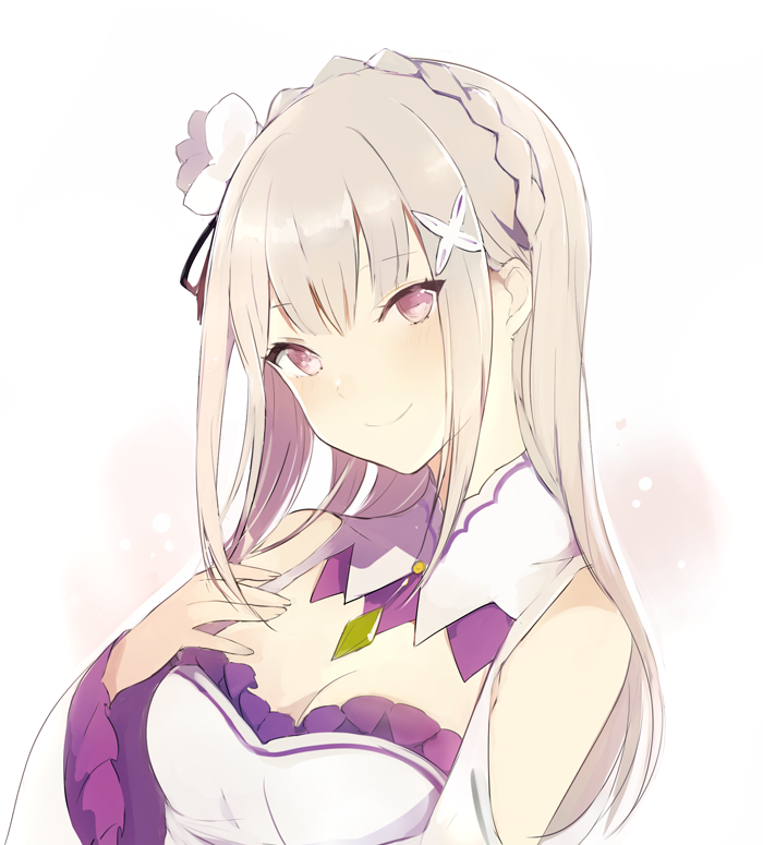 emilia (re:zero kara hajimeru isekai seikatsu) drawn by lpip