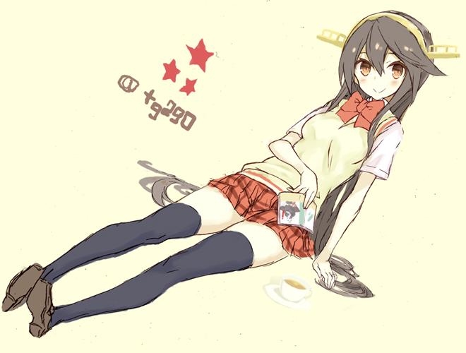 haruna and haruna kai ni (kantai collection) drawn by ryo_(tg290)