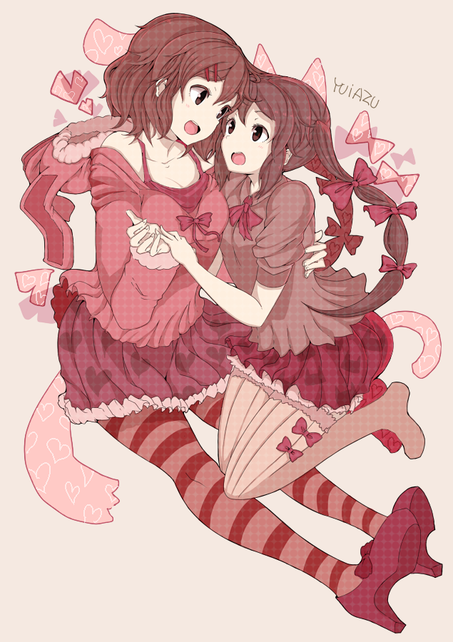nakano azusa and hirasawa yui (k-on!) drawn by kuzu_kow