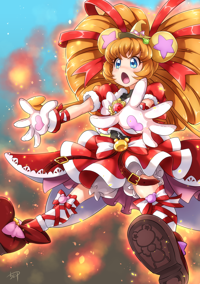 mofurun and cure mofurun (precure and 1 more) drawn by chocokin