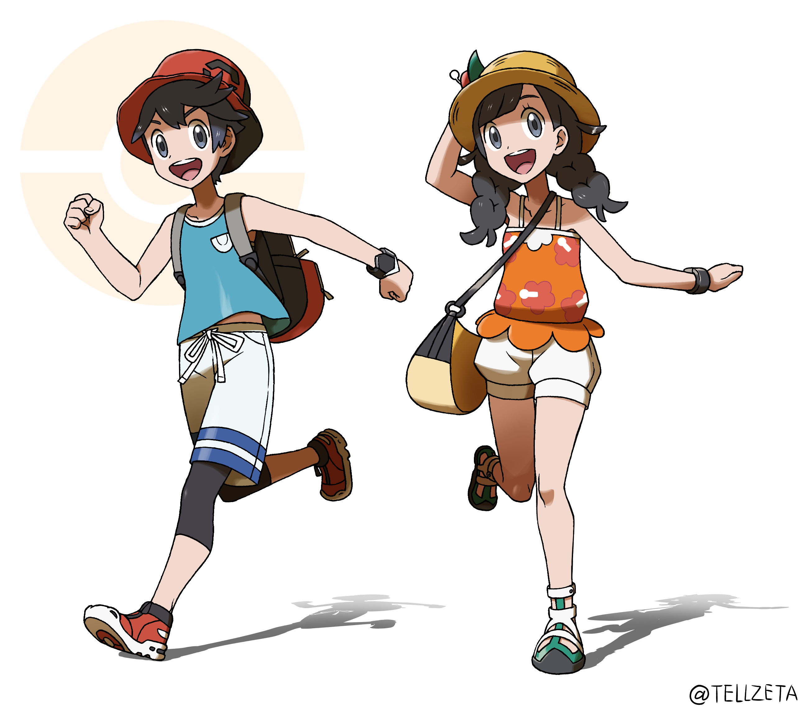 Selene And Elio Pokemon And 2 More Drawn By Teru Zeta Danbooru