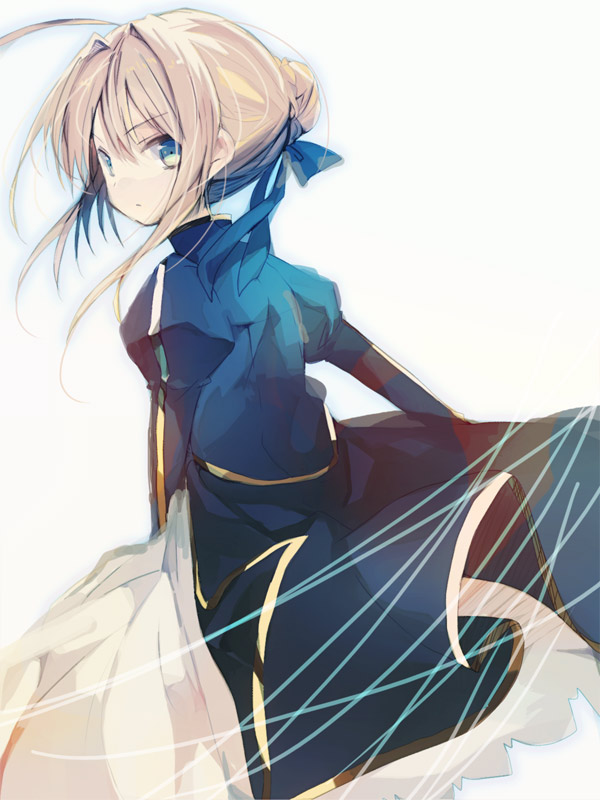 artoria pendragon and saber (fate and 1 more) drawn by amana_raika
