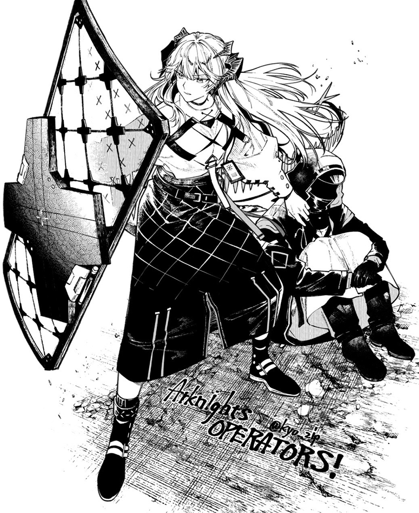 doctor and saria (arknights) drawn by kyo_zip