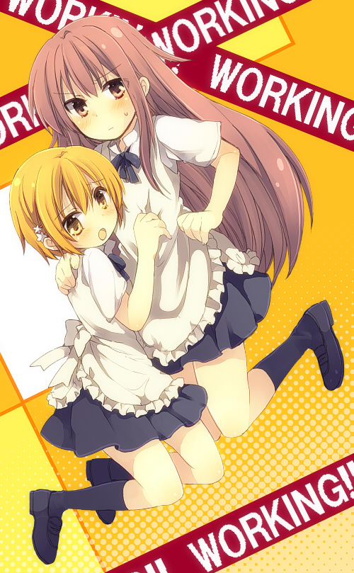 inami mahiru, takanashi souta, and takanashi kotori (working!!) drawn by matsusaka_gyuu