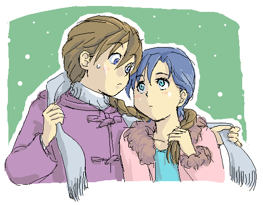duo maxwell and hilde schbeiker (gundam and 1 more) drawn by odamaki_(260574)