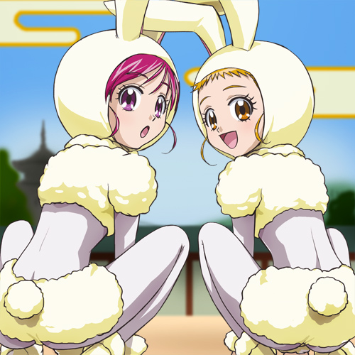 yumehara nozomi and kasugano urara (precure and 1 more) drawn by haruyama_kazunori