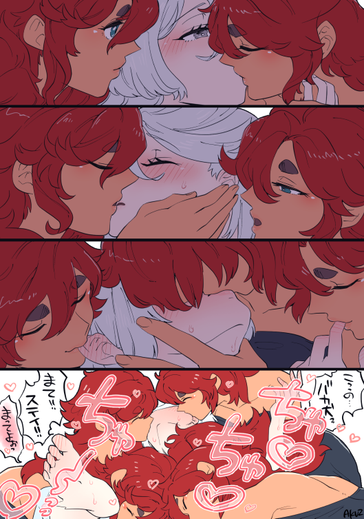 suletta mercury and miorine rembran (gundam and 1 more) drawn by akutsu_(demodori)