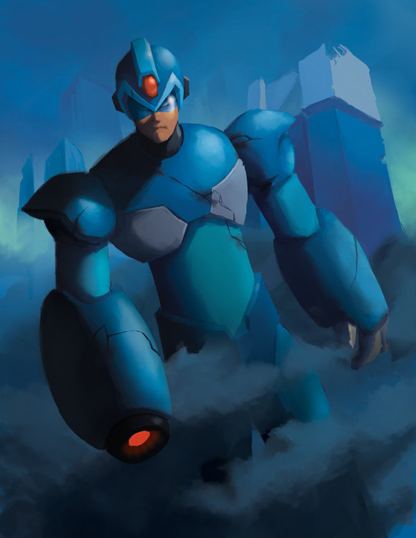 x (mega man and 1 more) drawn by licarto