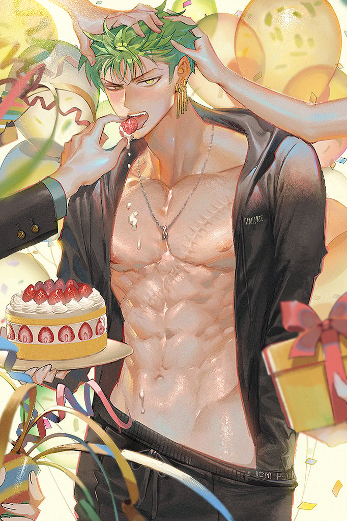roronoa zoro (one piece) drawn by runa_(nori31291404)
