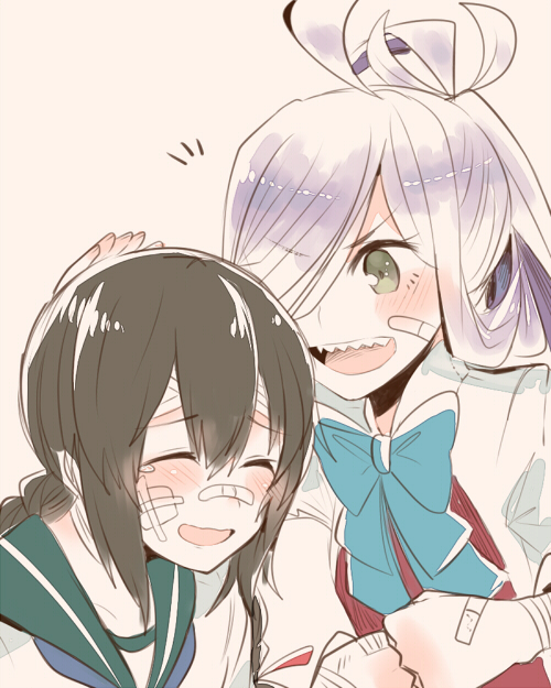 asashimo and isonami (kantai collection) drawn by itomugi-kun