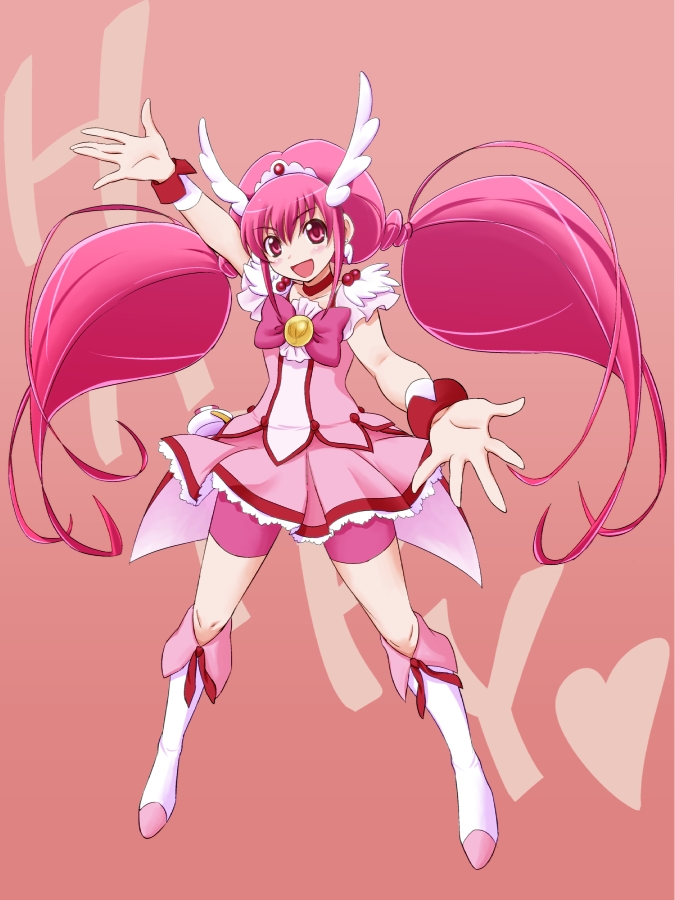 hoshizora miyuki and cure happy (precure and 1 more) drawn by gachon_jirou