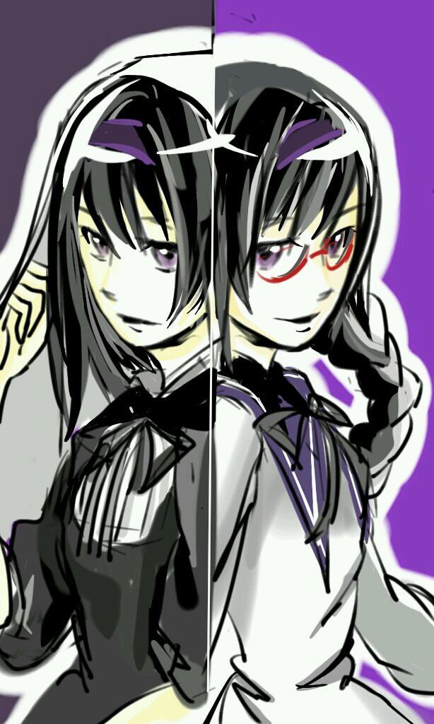 akemi homura (mahou shoujo madoka magica and 1 more) drawn by hagiyama_no_midori