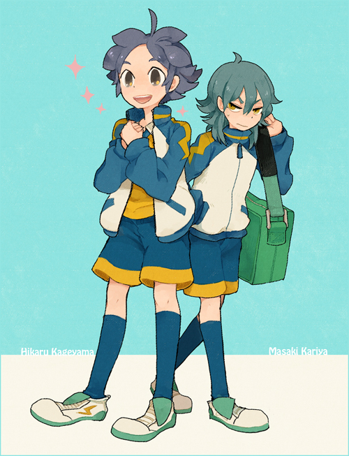 kariya masaki and kageyama hikaru (inazuma eleven and 1 more) drawn by l_hakase